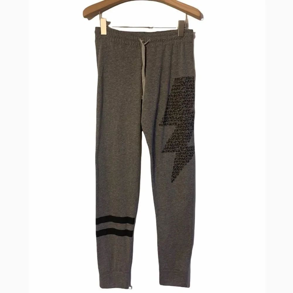 Lauren Moshi Lightning Bolt Stripes Joggers Pants